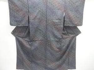 道長取りに抽象模様小紋着物